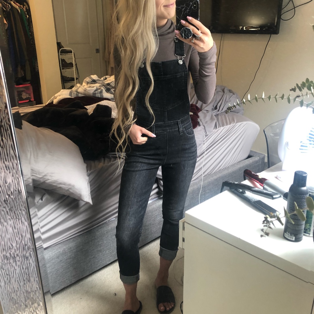 Levi's Black Washed Denim Overalls